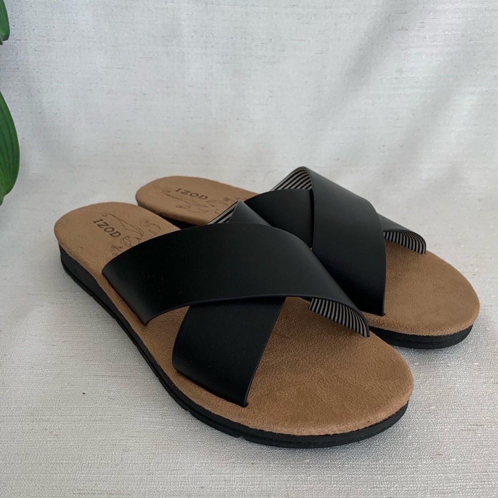 IZOD Alyssa
Black Strap Sandals Woman’s 8M